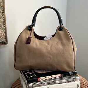 Gucci made in Italy wood handle shoulder or arm bag